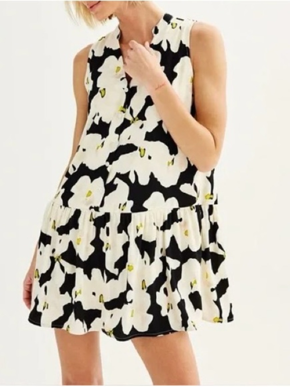 Nine West Floral Sleeveless Mini Dress Size XL